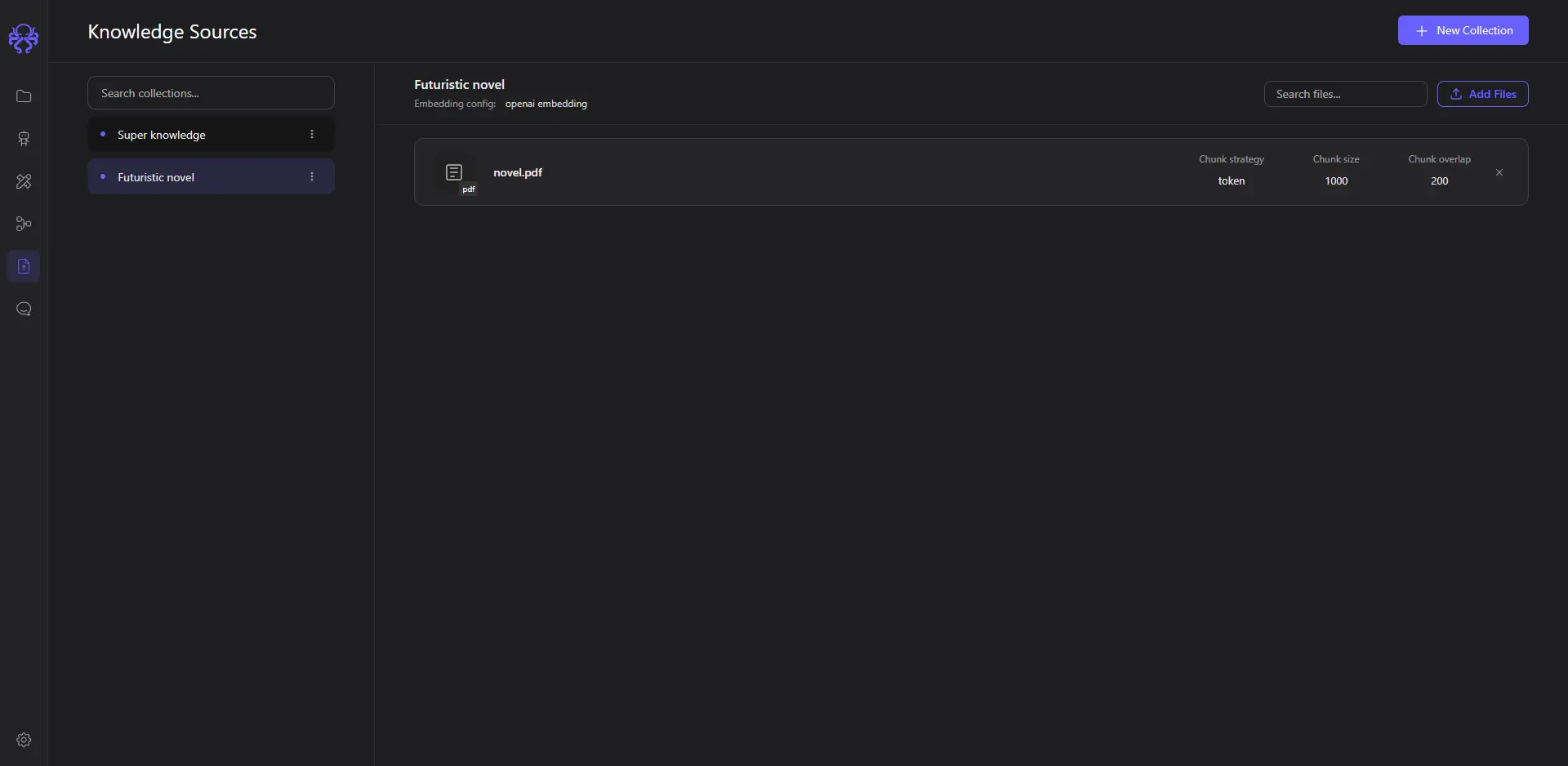 Command Center knowledge sources example