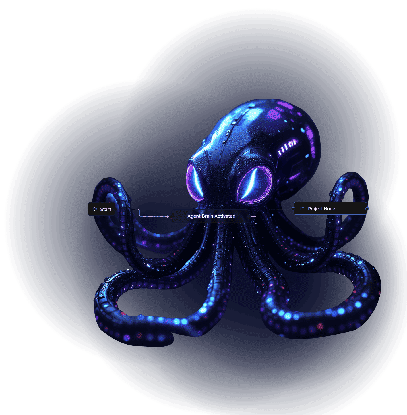 EpicStaff AI Workflow Platform - Visual interface showing connected AI agents and tools